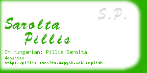 sarolta pillis business card